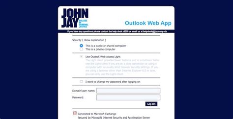 johnjay email|john jay outlook email login.